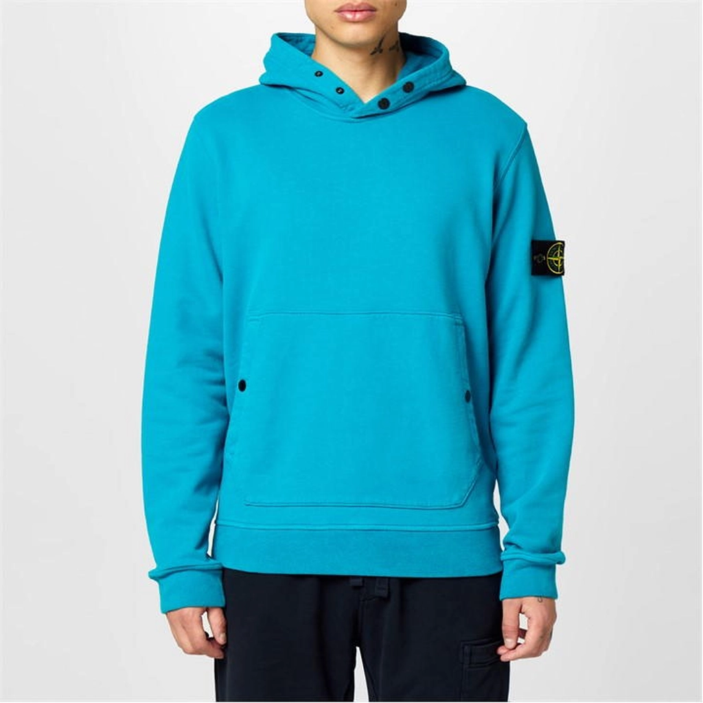 Stone Island Fleece Hoodie - Blue